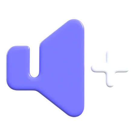 Lautstärke plus  3D Icon