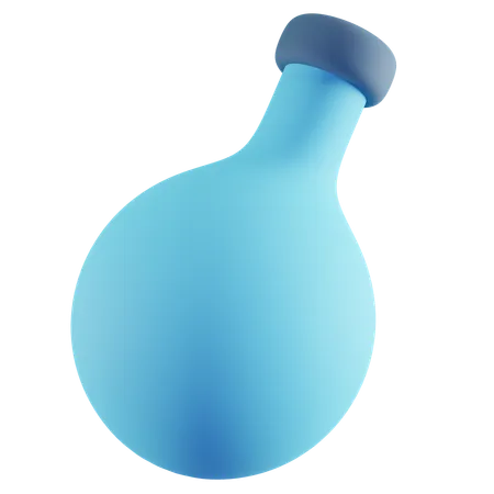 3 D Illustration Of Blue Volumetric Flask 3D Icon