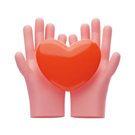 Volunteer hands  3D Icon