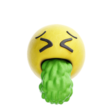 Vomir emoji  3D Logo