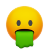 3d for vomit emoji