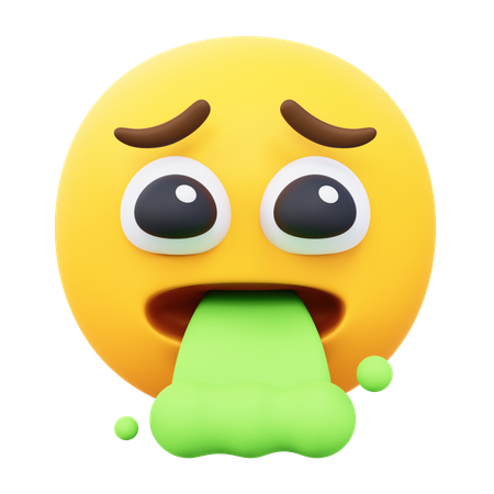 Vomit Emoji  3D Icon