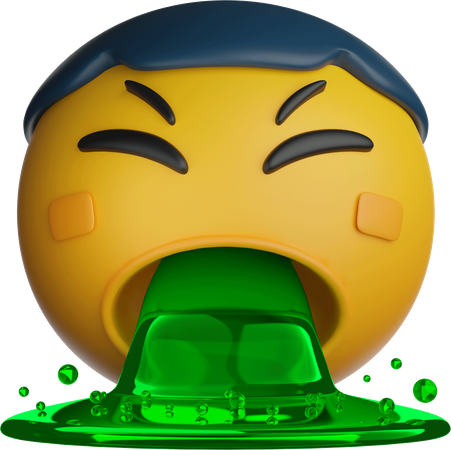 Vomiting Emoji  3D Icon