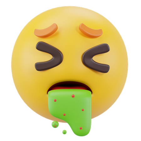 Rosto vomitando  3D Icon