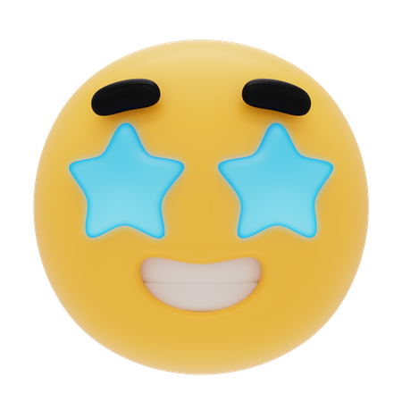 Von einem Stern getroffenes Emoji  3D Icon