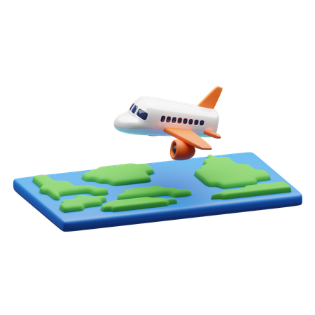 Avião de voo  3D Icon