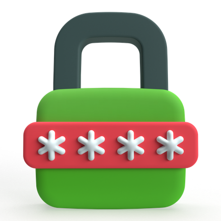 Vorhängeschloss  3D-Symbol