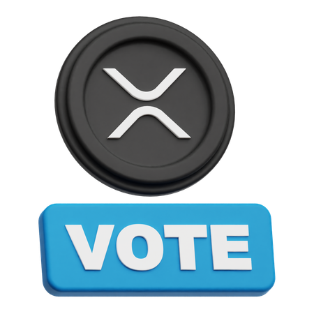 Votação da moeda XRP  3D Icon