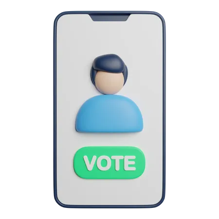 E votando  3D Icon