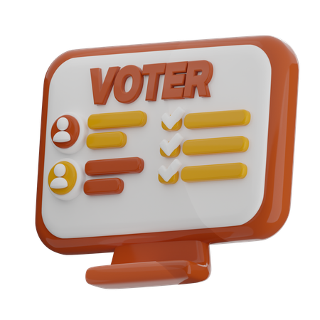 Votación en línea  3D Icon