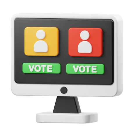 Votación en línea  3D Icon