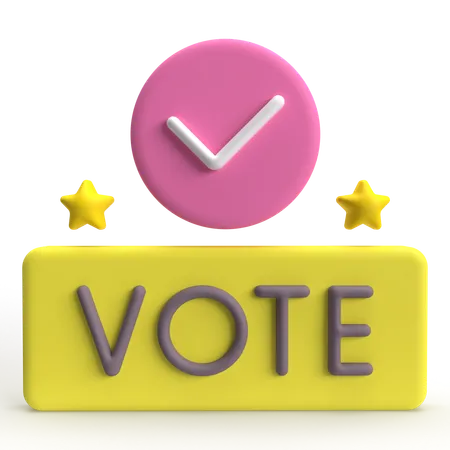 Vote  3D Icon