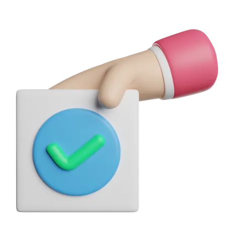 Vote Election Hand 3D Icon