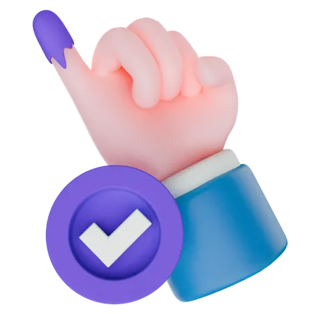 Vote Approved  3D Icon