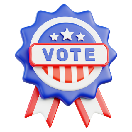 Vote Badge  3D Icon