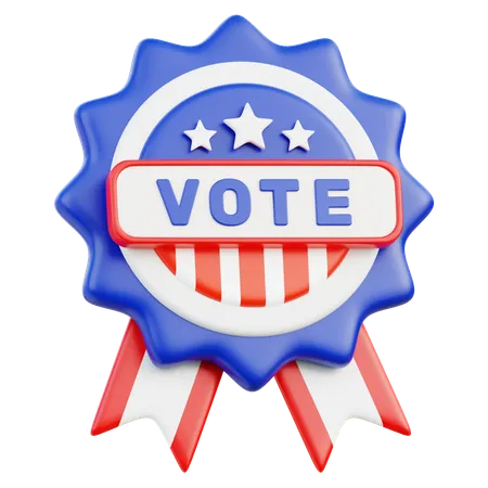 Vote Badge  3D Icon