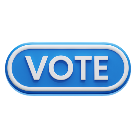 Vote Button  3D Icon