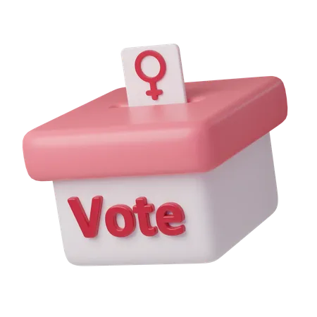 Le vote des femmes  3D Icon