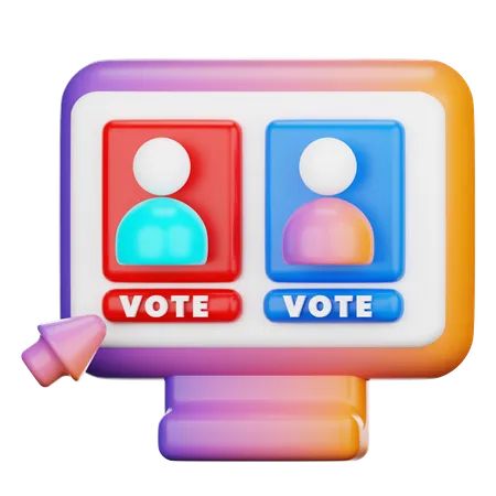 Vote en ligne  3D Icon