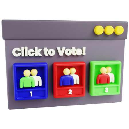Vote en ligne  3D Icon