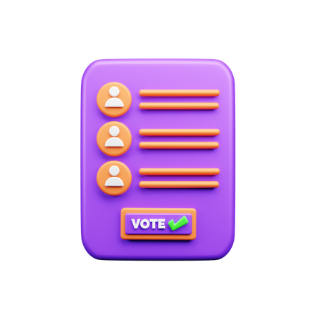 Vote Form  3D Icon