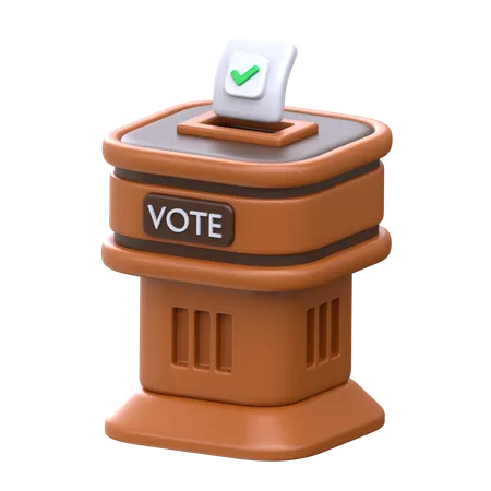 Vote Podium  3D Icon
