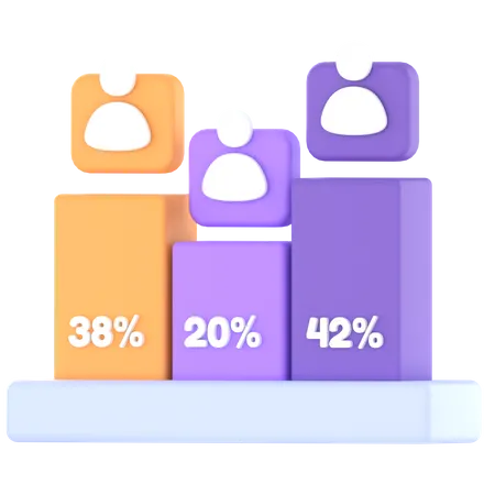 Voting Results In Graph 3D Icon