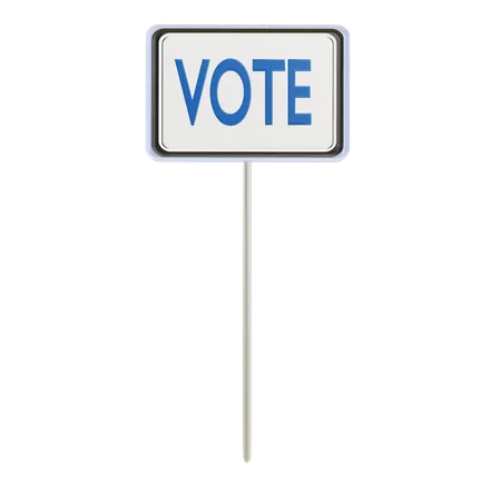 Vote signboard  3D Icon