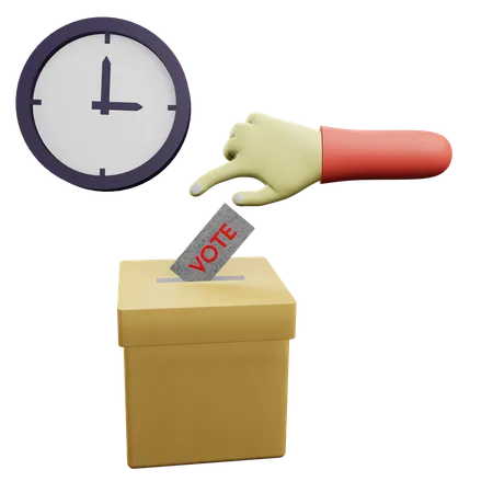 Vote Time  3D Icon