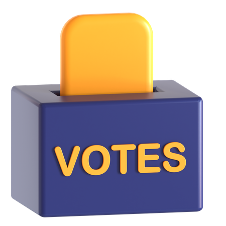 Votes Box  3D Icon