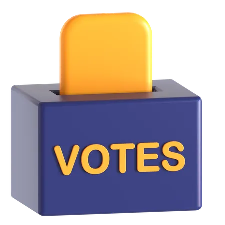 Votes Box  3D Icon