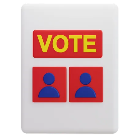 Voting ballot  3D Icon