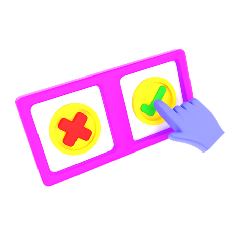Voting ballot  3D Icon