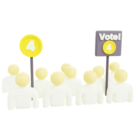 3 D Voters Candidate With Isolated Background 3D Icon
