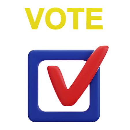 Voting checkmark  3D Icon