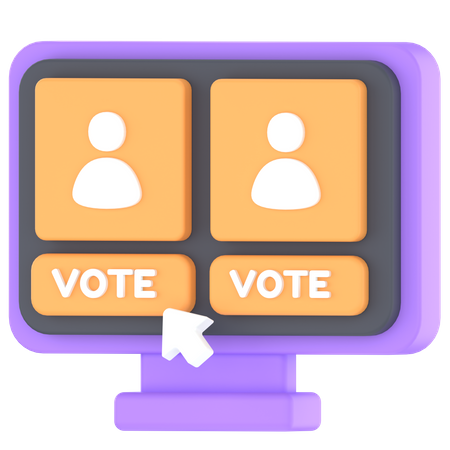 Voting computer  3D Icon