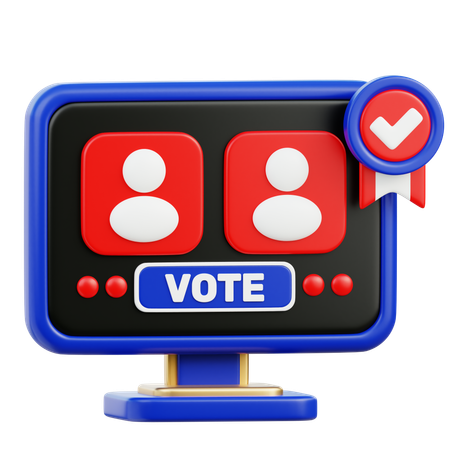 Voting Interface  3D Icon