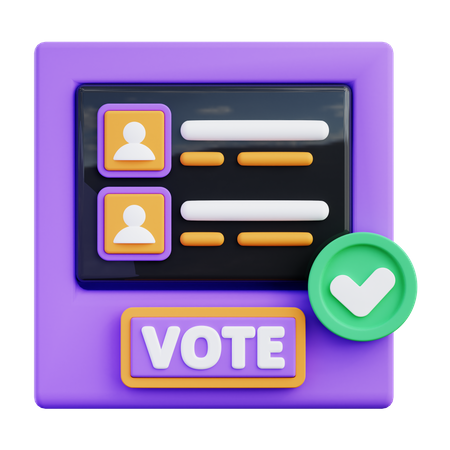 Voting Machine  3D Icon