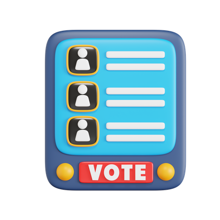 Voting Machine  3D Icon