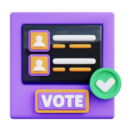 Voting Machine  3D Icon