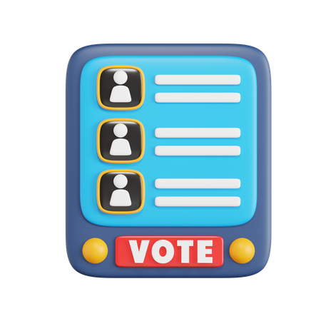Voting Machine  3D Icon