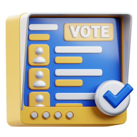 Voting Machine  3D Icon