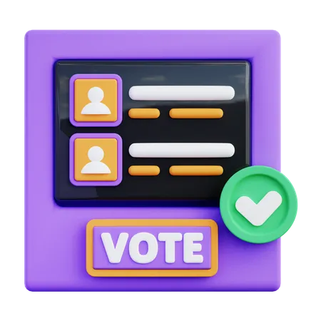 Voting Machine 3D Icon