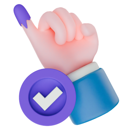 Voto aprobado  3D Icon