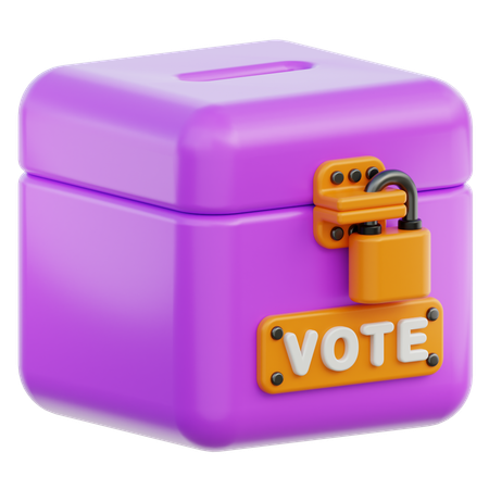 Bloqueo de votos  3D Icon