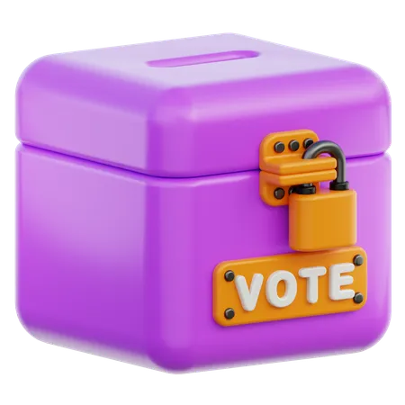 Bloqueo de votos  3D Icon