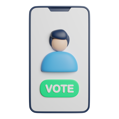 Votación electrónica  3D Icon