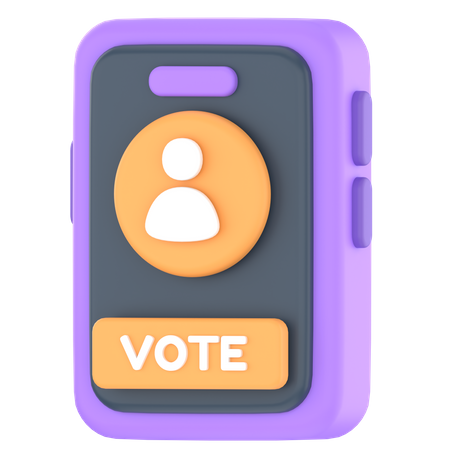 Votação on-line  3D Icon