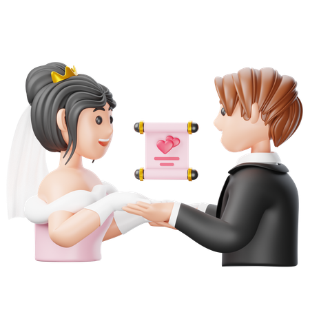 Votos de casamento  3D Icon