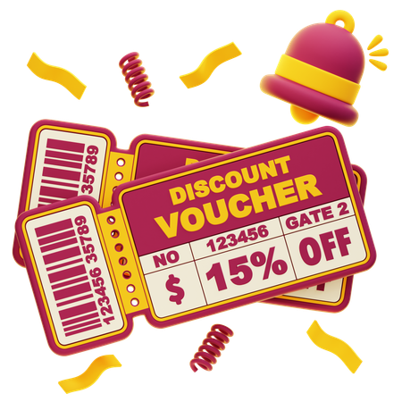 Voucher 15%  3D Icon